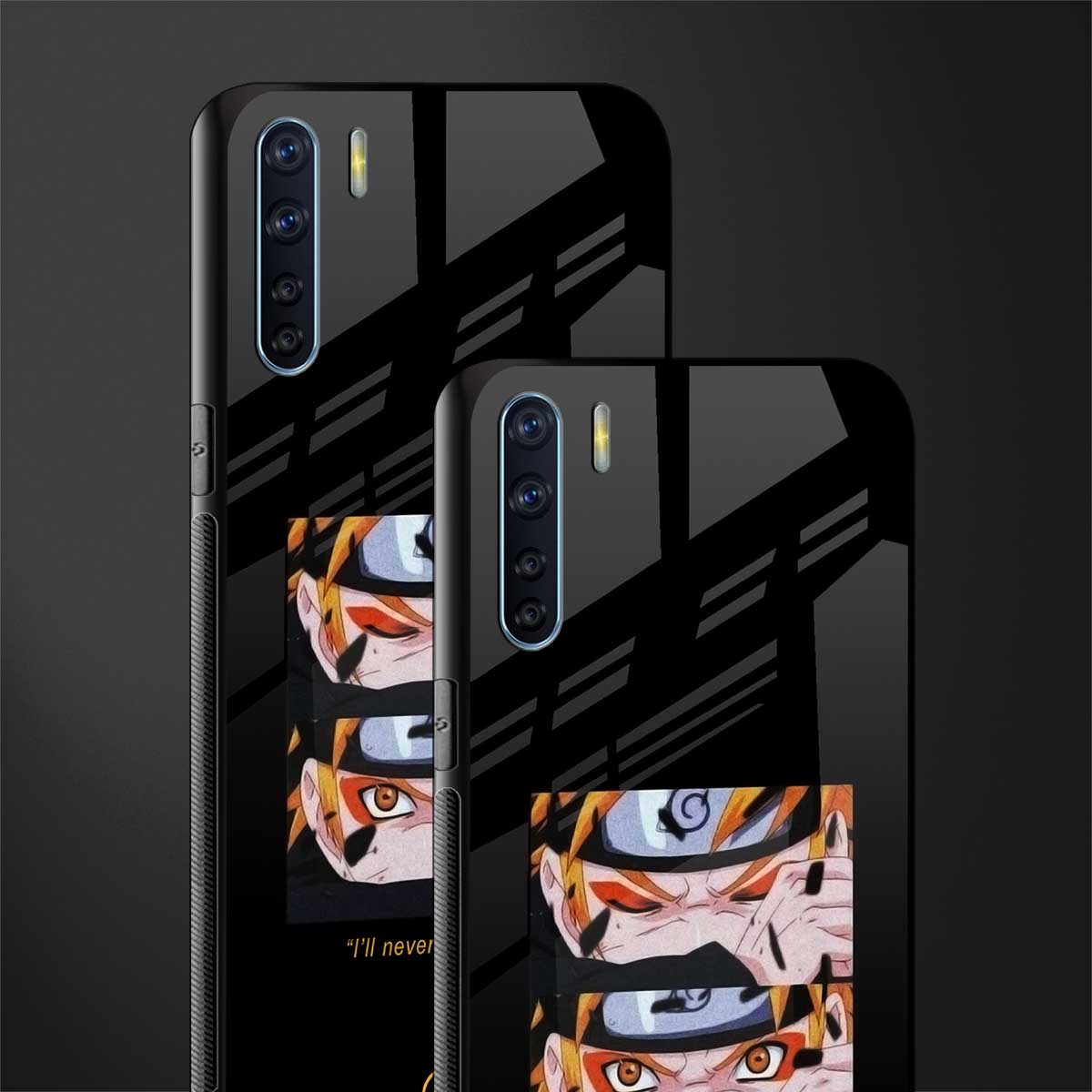 naruto motivation anime glass case for oppo f15 image-2