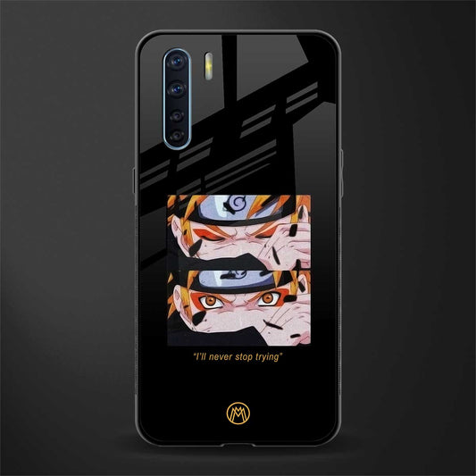 naruto motivation anime glass case for oppo f15 image
