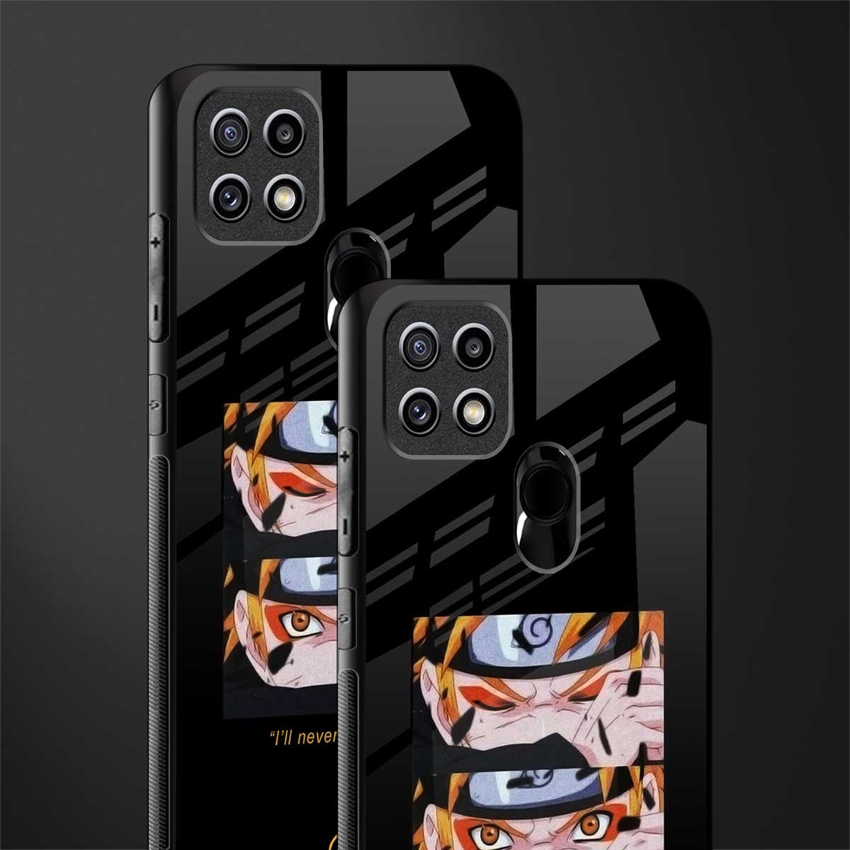 naruto motivation anime glass case for oppo a15s image-2