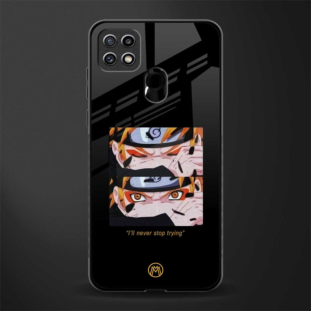 naruto motivation anime glass case for oppo a15s image