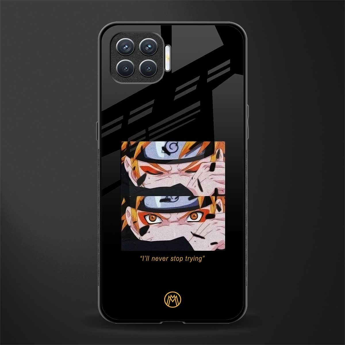 naruto motivation anime glass case for oppo f17 pro image