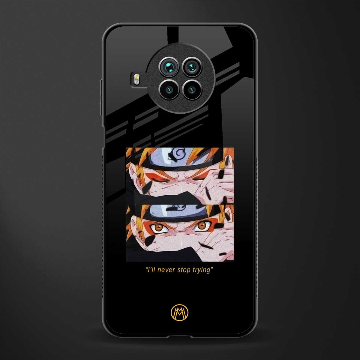 naruto motivation anime glass case for mi 10i image