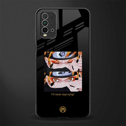 naruto motivation anime glass case for redmi 9 power image