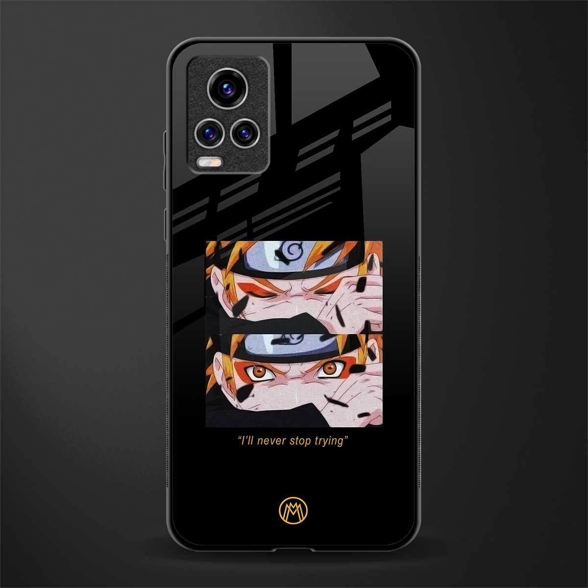 naruto motivation anime glass case for vivo v20 pro image