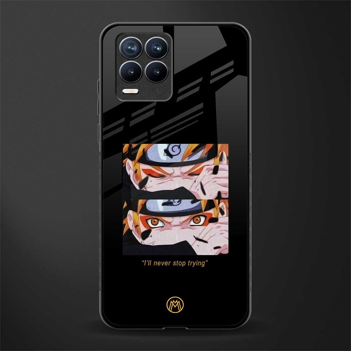 naruto motivation anime glass case for realme 8 pro image
