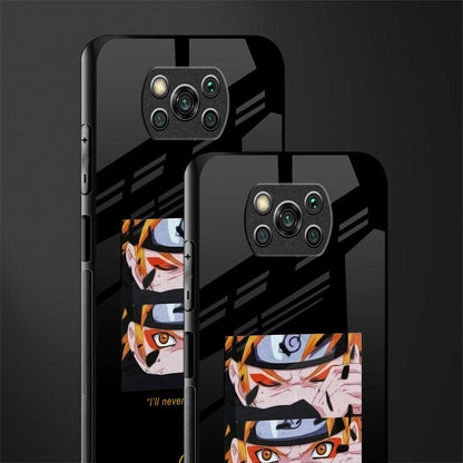 naruto motivation anime glass case for poco x3 image-2