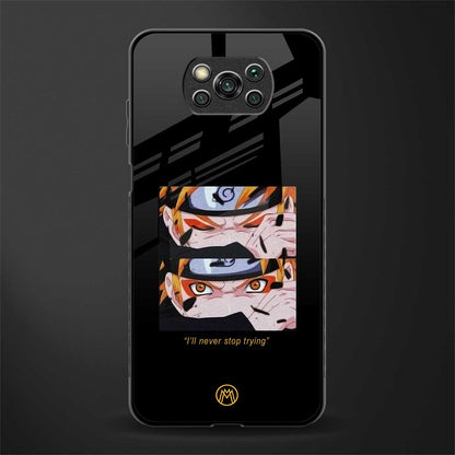 naruto motivation anime glass case for poco x3 image