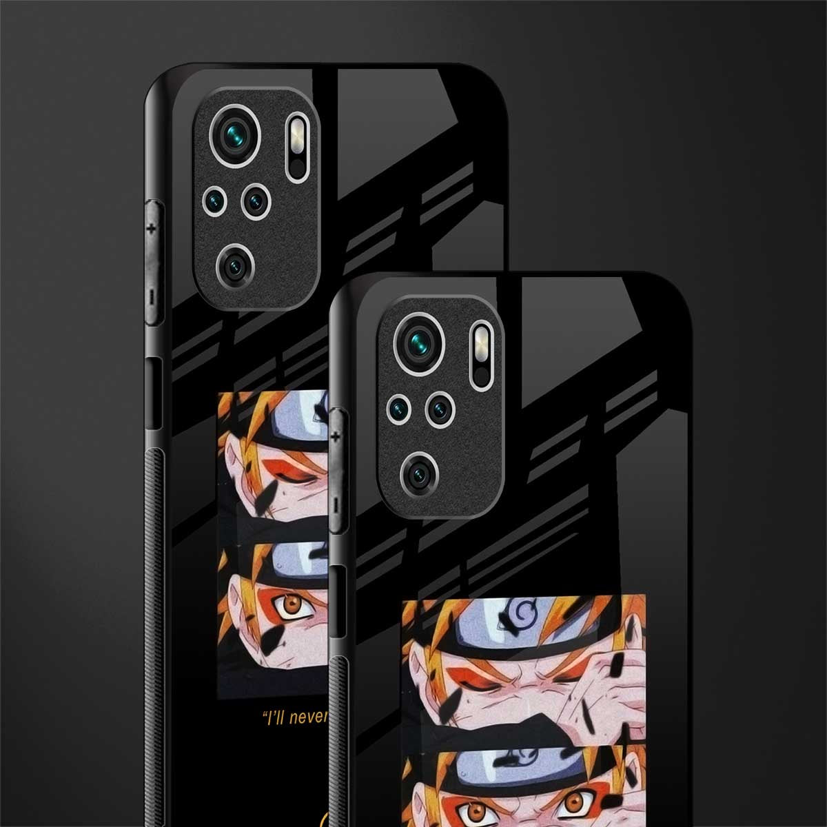 naruto motivation anime glass case for redmi note 10 image-2