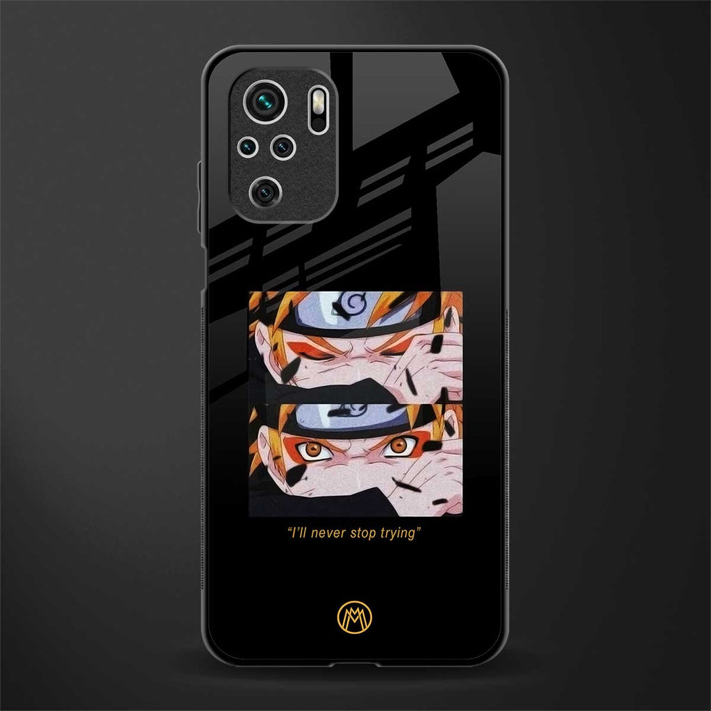 naruto motivation anime glass case for redmi note 10s image