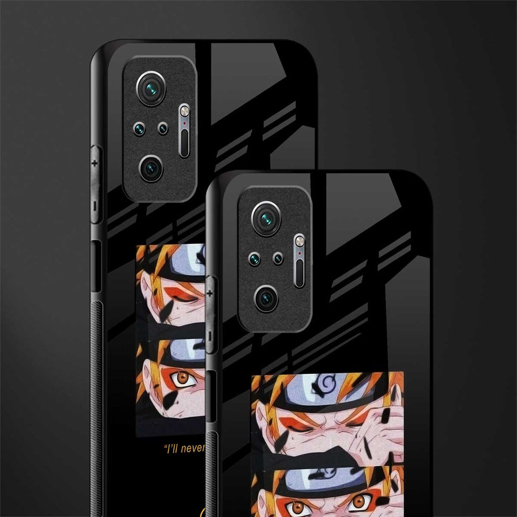 naruto motivation anime glass case for redmi note 10 pro max image-2