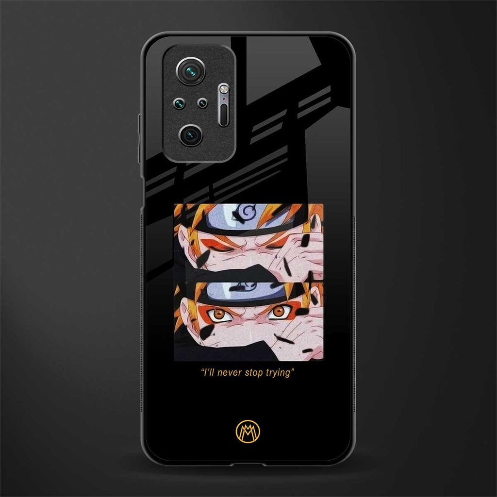 naruto motivation anime glass case for redmi note 10 pro image