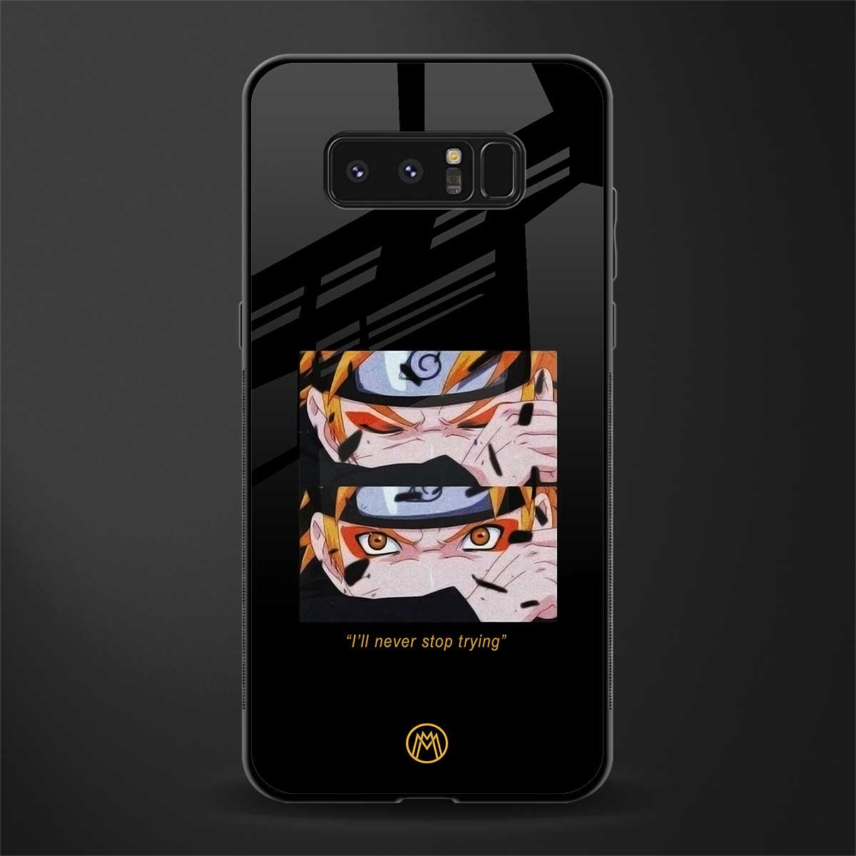 naruto motivation anime glass case for samsung galaxy note 8 image
