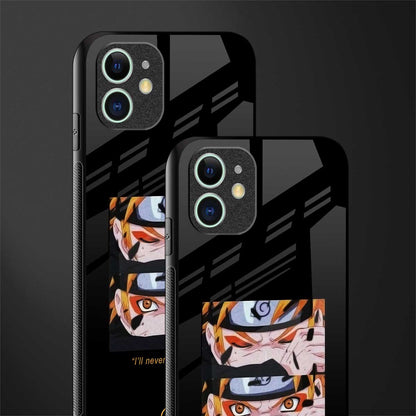 naruto motivation anime glass case for iphone 11 image-2