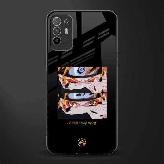 naruto motivation anime glass case for oppo f19 pro plus image