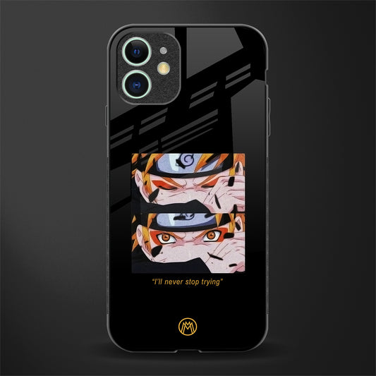 naruto motivation anime glass case for iphone 12 mini image