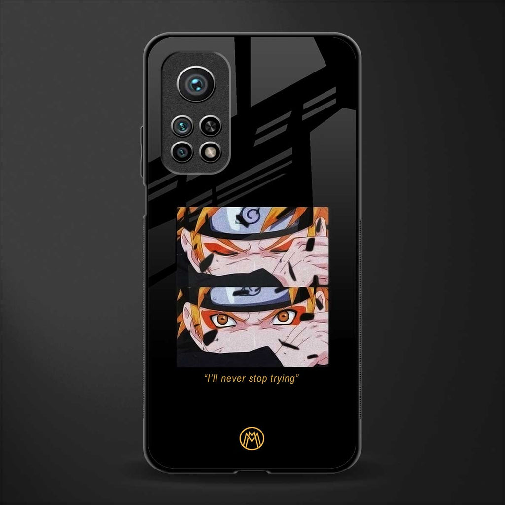 naruto motivation anime glass case for mi 10t 5g image