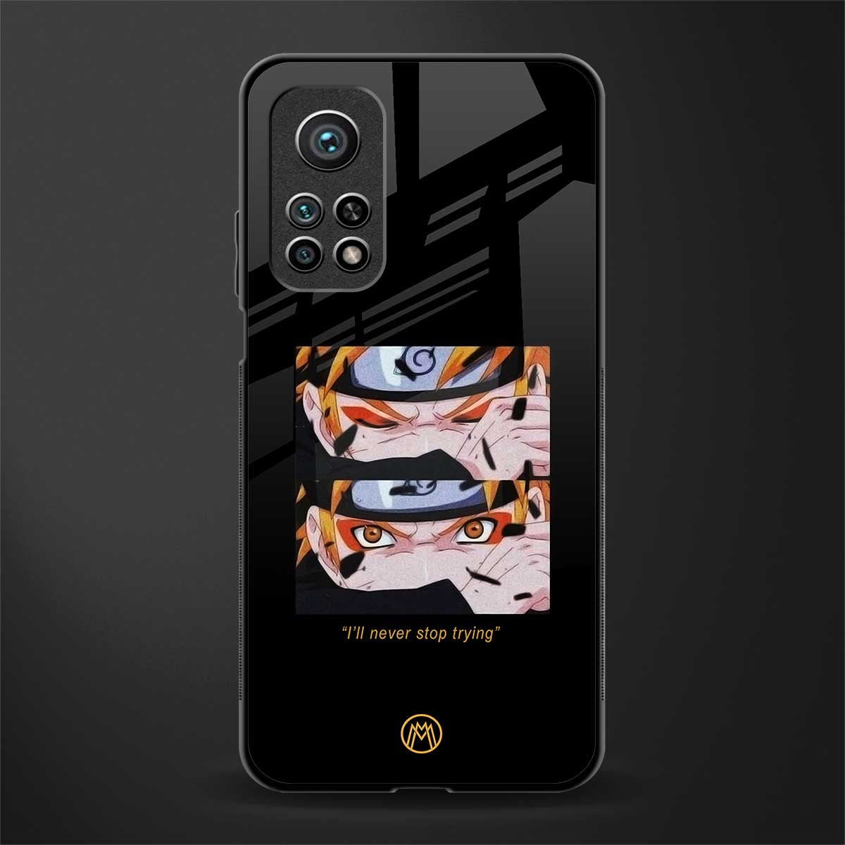 naruto motivation anime glass case for mi 10t 5g image