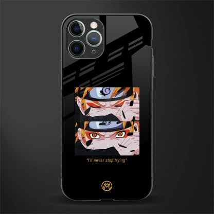 naruto motivation anime glass case for iphone 11 pro image