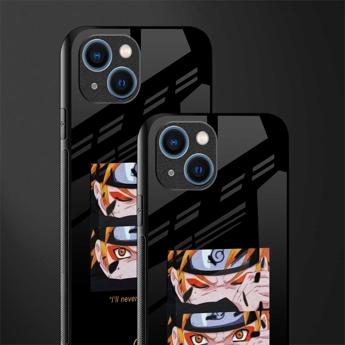 naruto motivation anime glass case for iphone 13 image-2