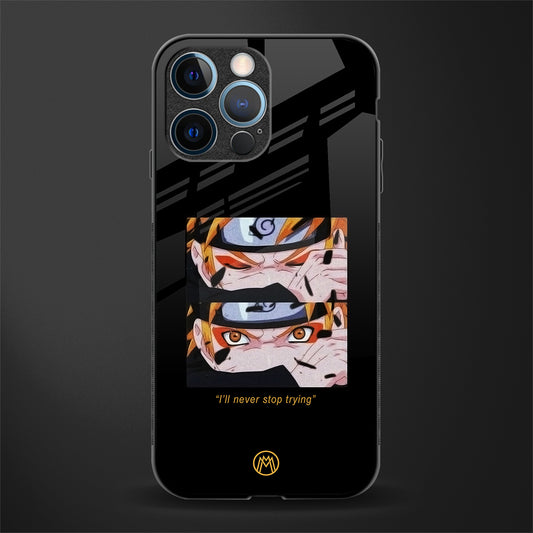 naruto motivation anime glass case for iphone 12 pro image