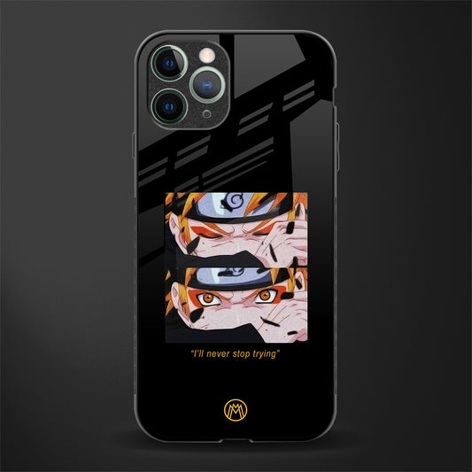 naruto motivation anime glass case for iphone 11 pro max image