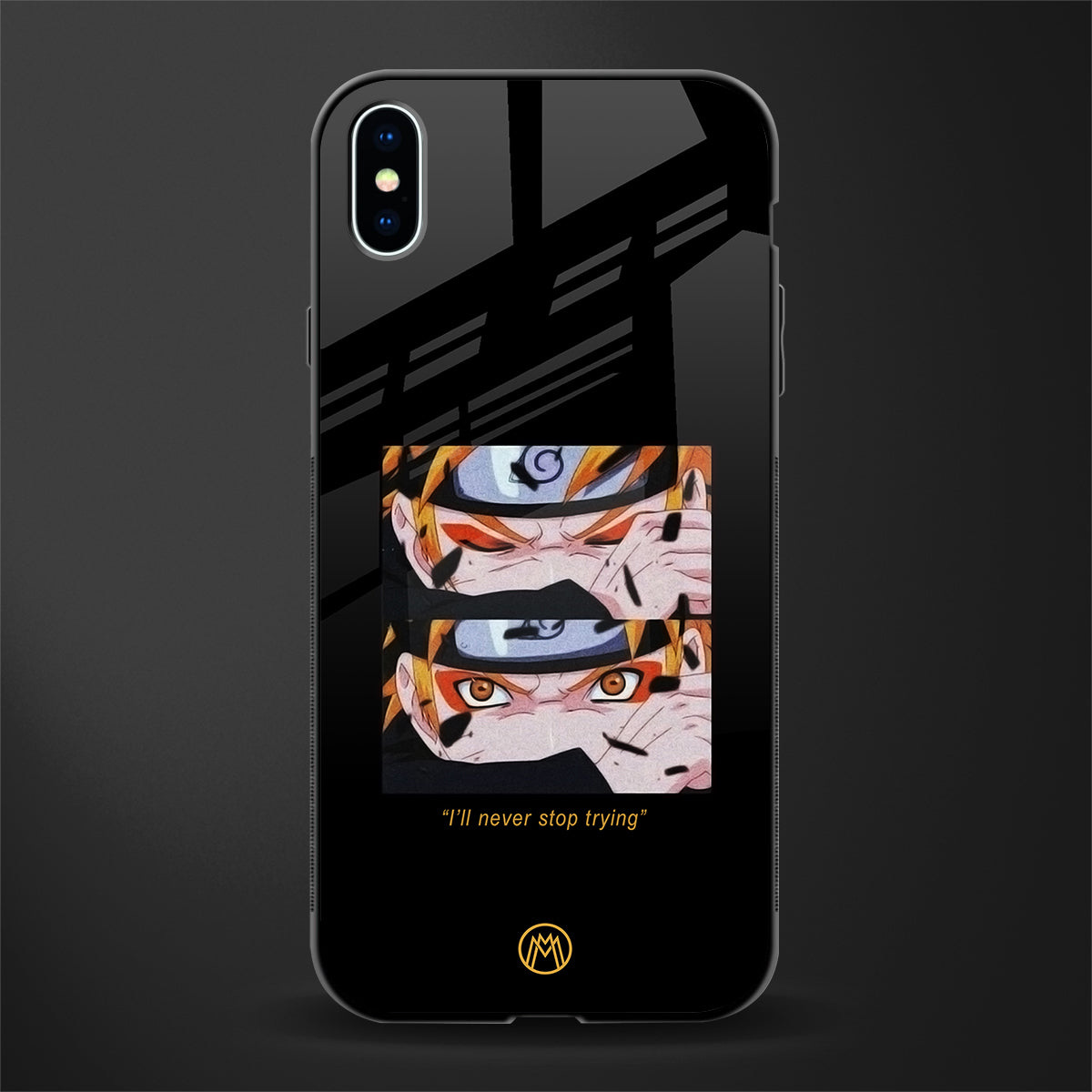 naruto motivation anime glass case for iphone xs max image