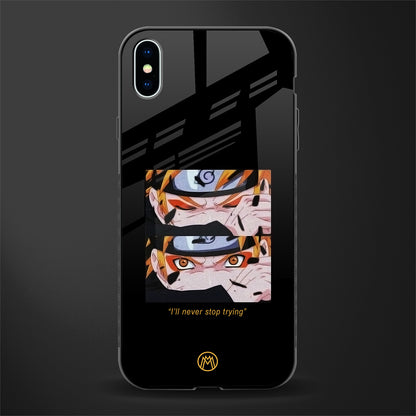 naruto motivation anime glass case for iphone xs max image