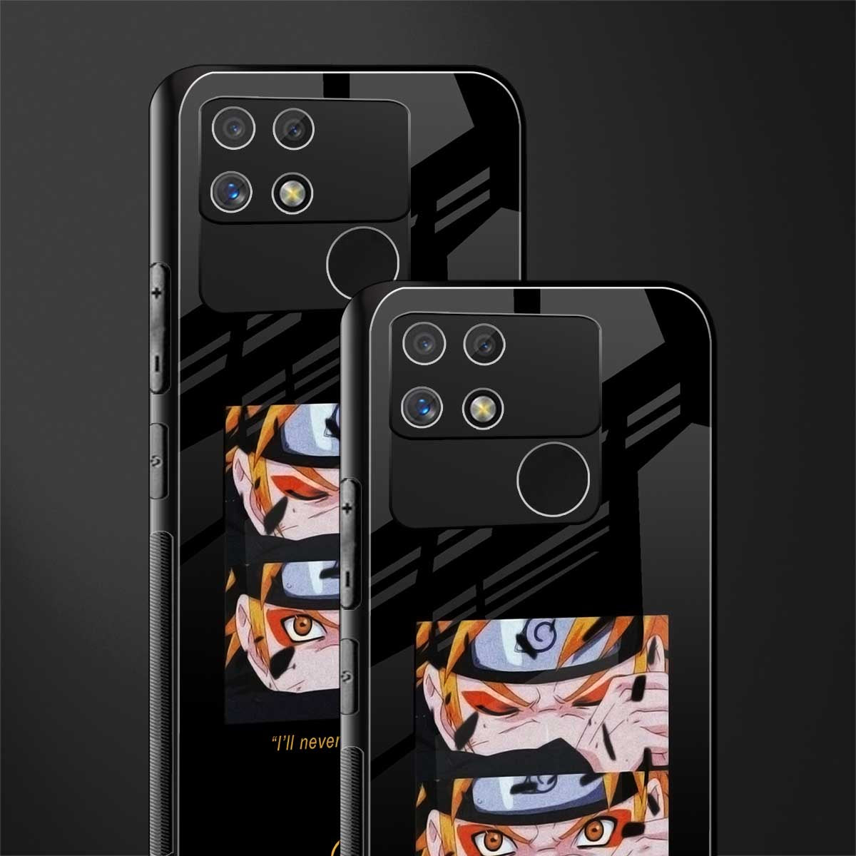 naruto motivation anime back phone cover | glass case for realme narzo 50a