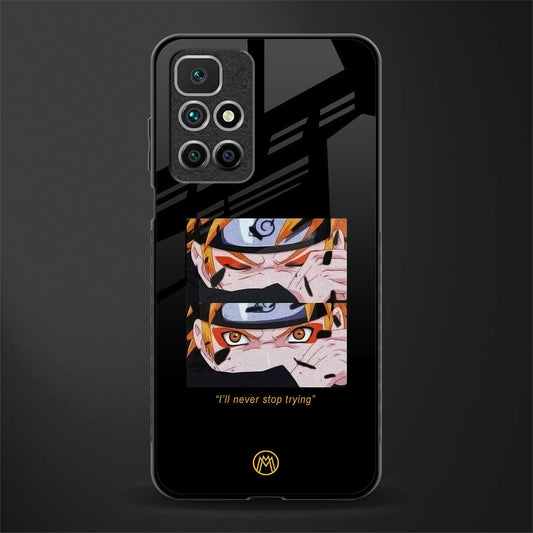 naruto motivation anime glass case for redmi 10 prime image