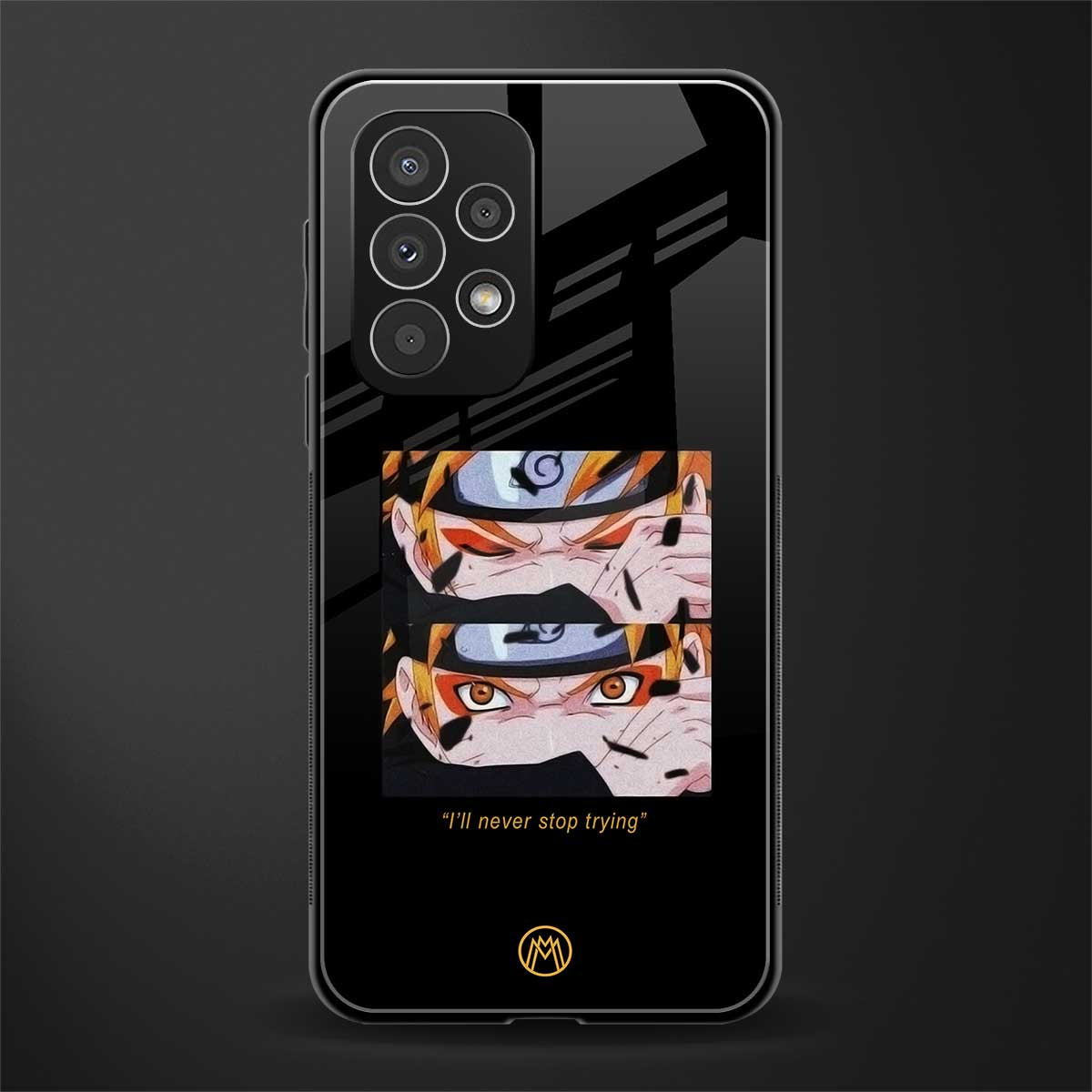 naruto motivation anime back phone cover | glass case for samsung galaxy a53 5g