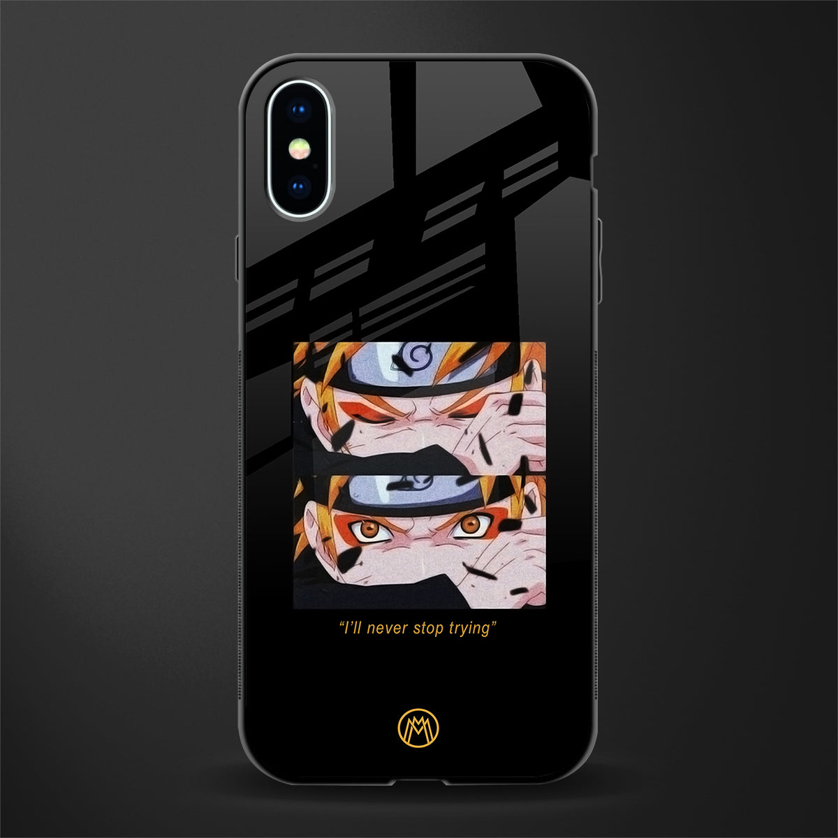 naruto motivation anime glass case for iphone xs image