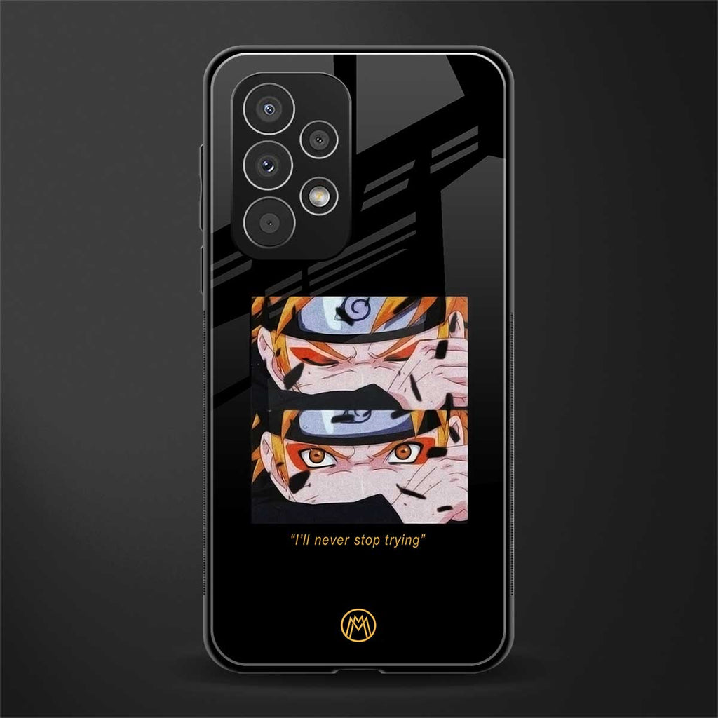 naruto motivation anime back phone cover | glass case for samsung galaxy a73 5g