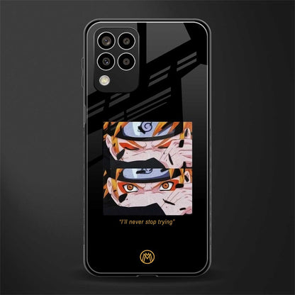 naruto motivation anime back phone cover | glass case for samsung galaxy m33 5g