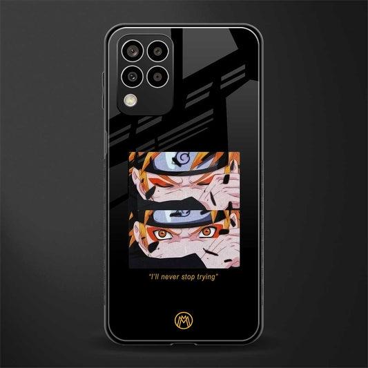naruto motivation anime back phone cover | glass case for samsung galaxy m33 5g