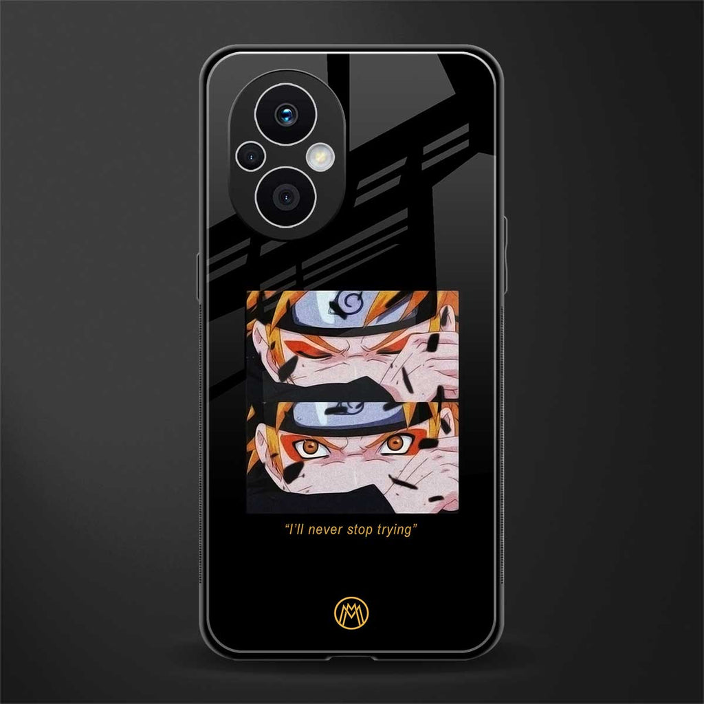 naruto motivation anime back phone cover | glass case for oppo f21 pro 5g