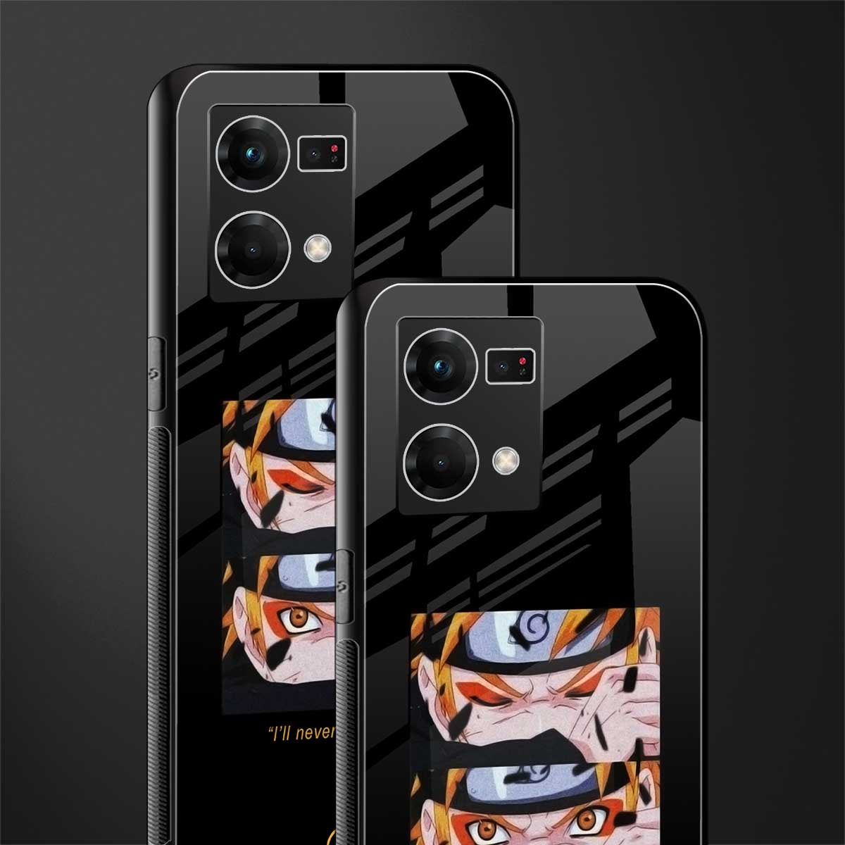 naruto motivation anime back phone cover | glass case for oppo f21 pro 4g