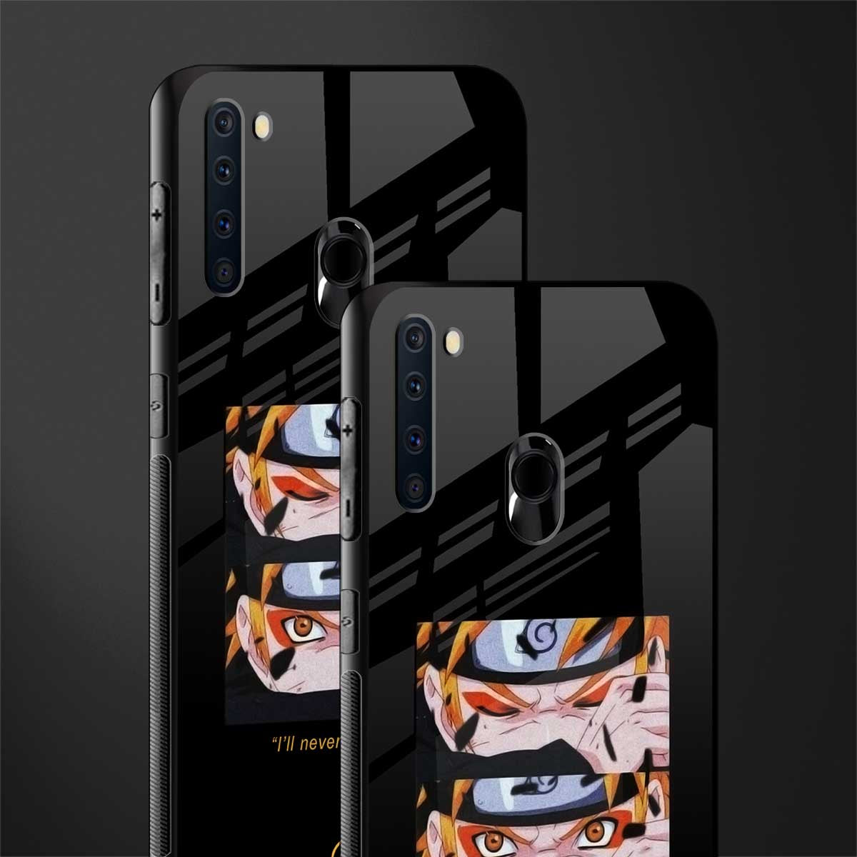 naruto motivation anime glass case for samsung a21 image-2