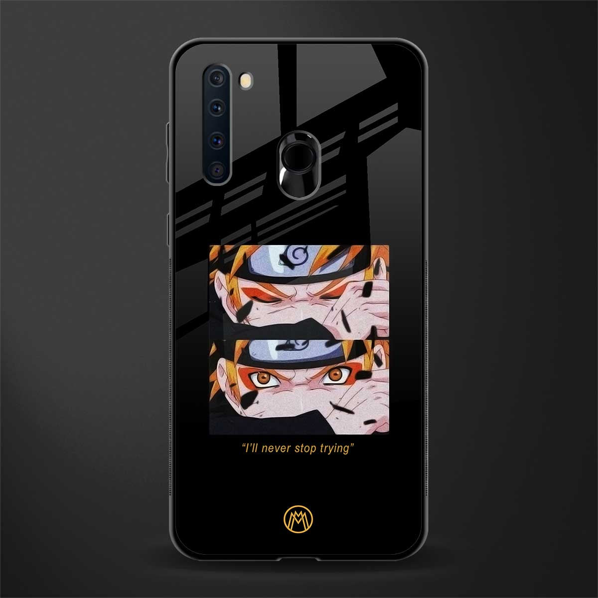naruto motivation anime glass case for samsung a21 image