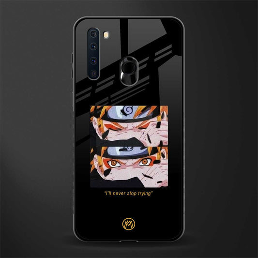 naruto motivation anime glass case for samsung a21 image