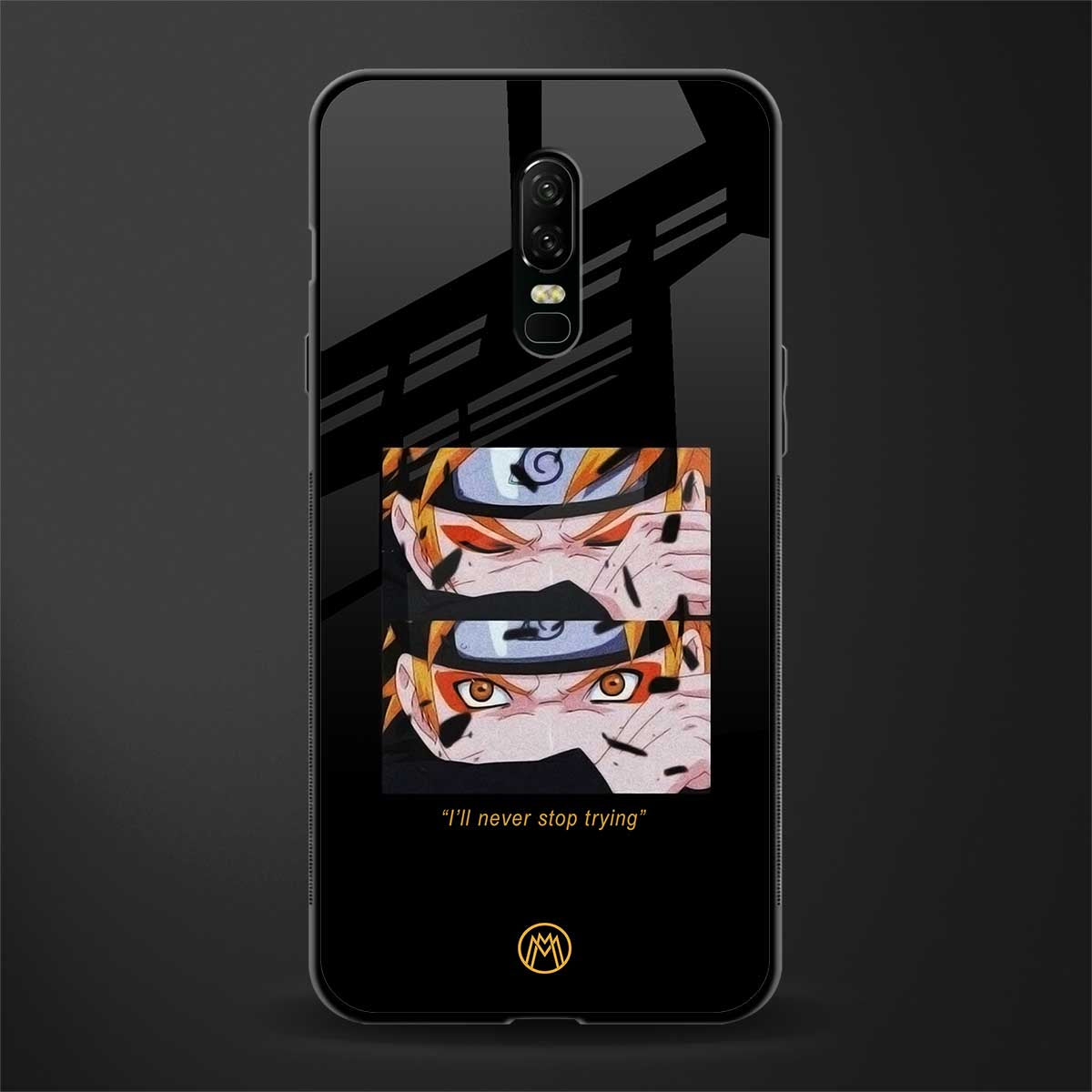 naruto motivation anime glass case for oneplus 6 image