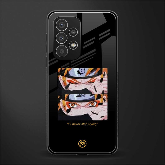 naruto motivation anime back phone cover | glass case for samsung galaxy a33 5g