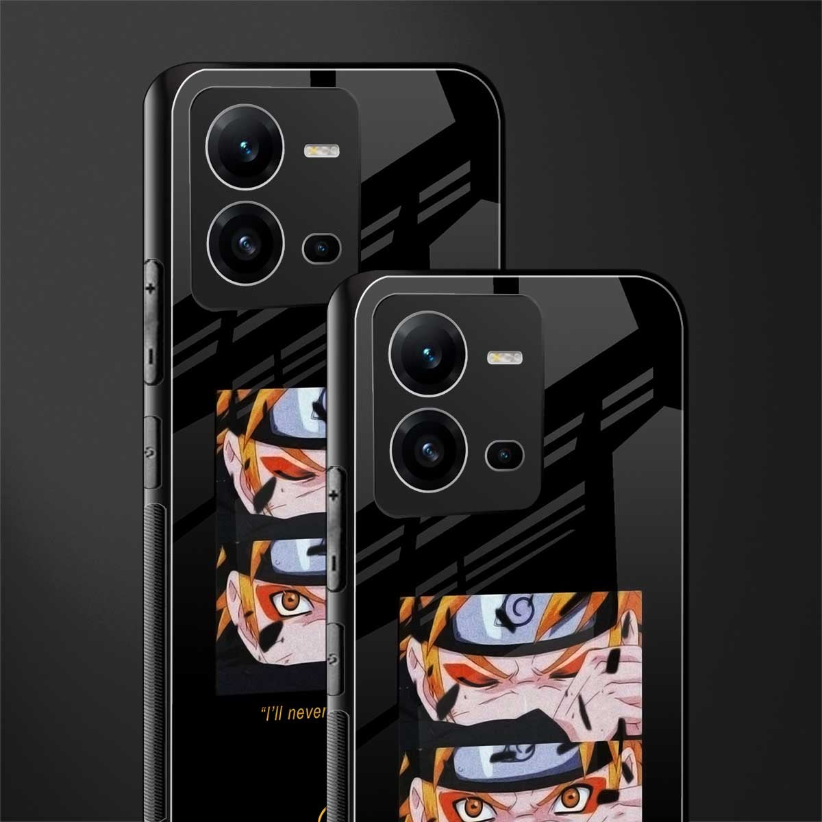 naruto motivation anime back phone cover | glass case for vivo v25-5g