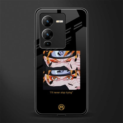 naruto motivation anime back phone cover | glass case for vivo v25 pro 5g