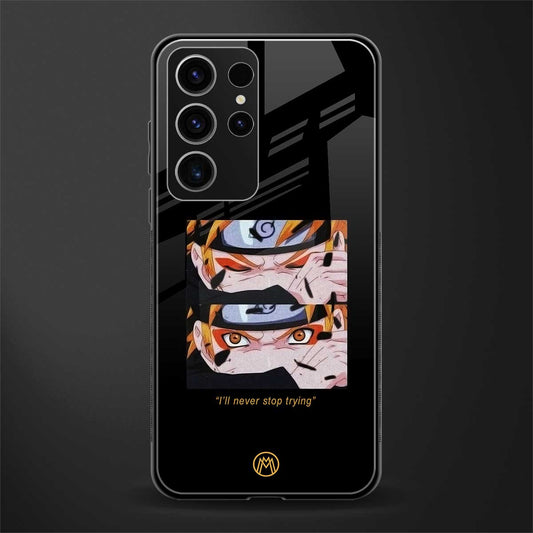 naruto motivation anime glass case for phone case | glass case for samsung galaxy s23 ultra
