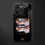 naruto motivation anime back phone cover | glass case for vivo y35 4g