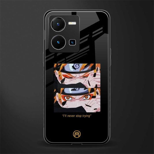naruto motivation anime back phone cover | glass case for vivo y35 4g