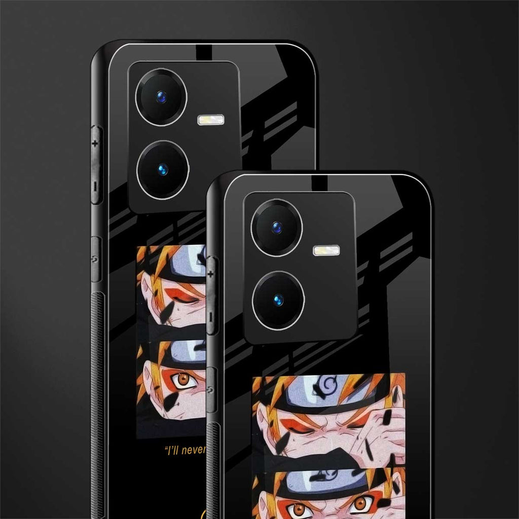 naruto motivation anime back phone cover | glass case for vivo y22