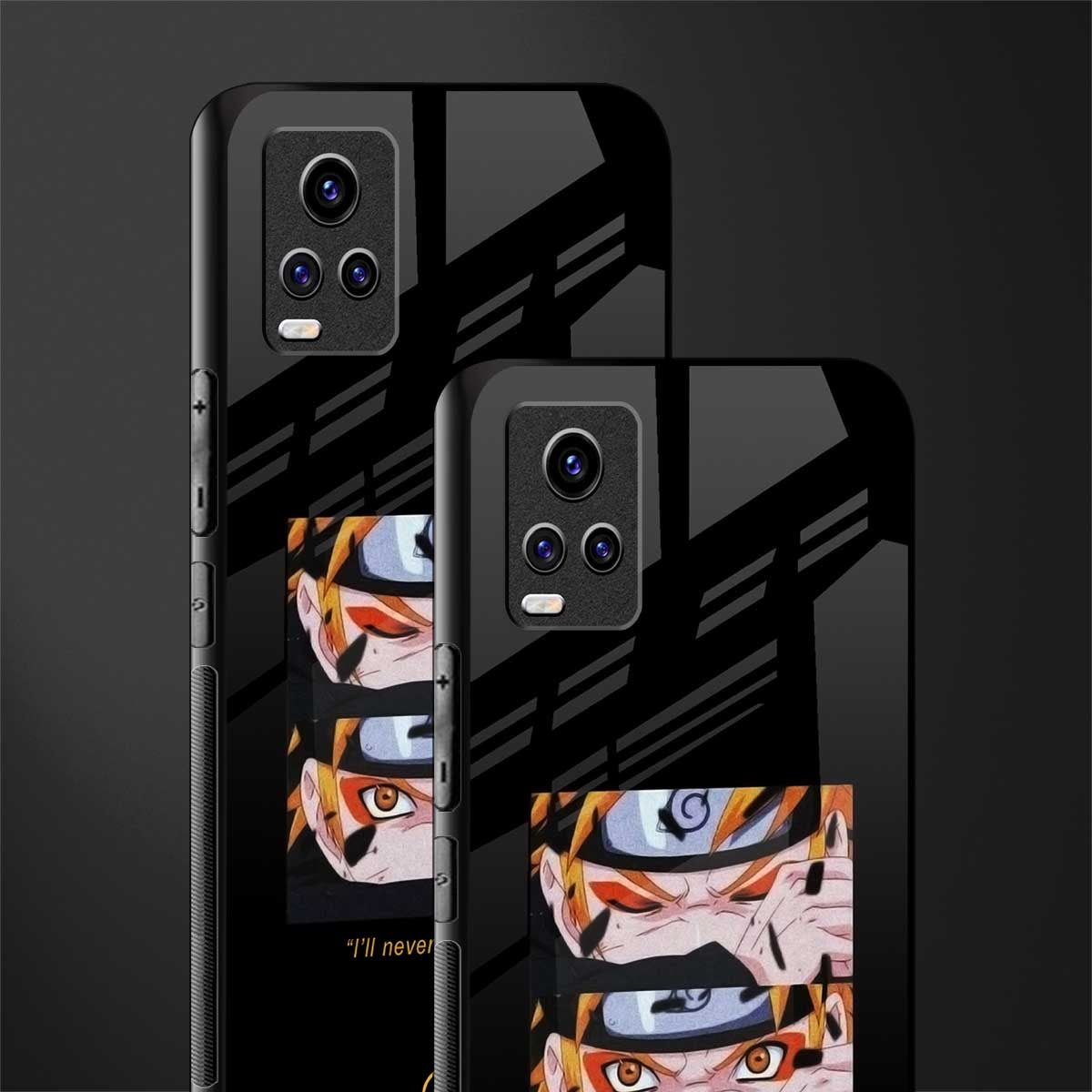 naruto motivation anime back phone cover | glass case for vivo v21e 4g