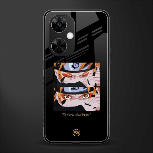naruto motivation anime back phone cover | glass case for oneplus nord ce 3 lite