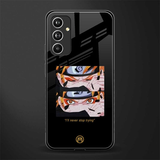 naruto motivation anime back phone cover | glass case for samsung galaxy a54 5g